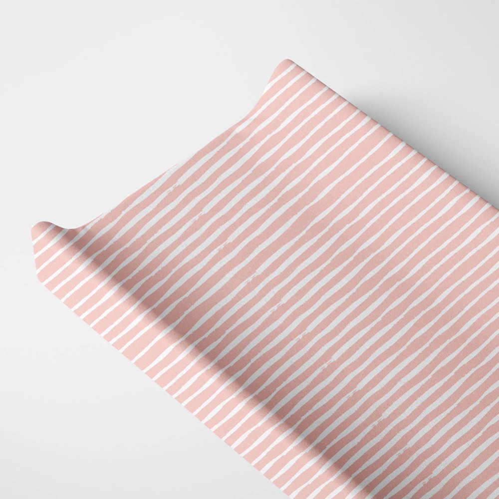 Photos - Changing Table Norani Changing Pad Cover - Pink Stripes