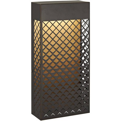 Minka Lavery Guild 14" High Bronze and Gold LED Outdoor Pocket Wall Light