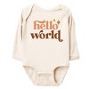 The Juniper Shop Boho Hello World Long Sleeve Bodysuit - 3 of 4