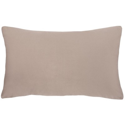 Taupe and Greige Rectangular Abstract Decorative Pillow