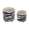 Syemin Planters Footed Planters with Outdoor and Indoor, Decorative Plant Pots for Living Room, Garden, Balcony, Home Decor, Blue 8.5"*8.5"*9" - 2 of 4