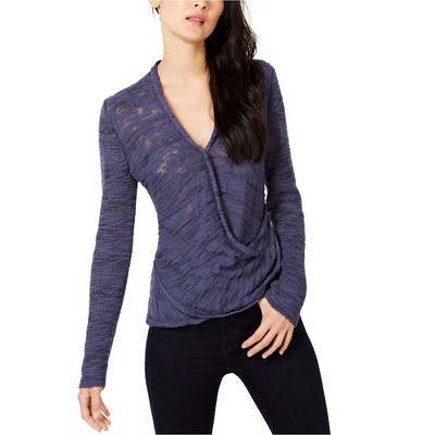 I.N.C International Concepts Womens Burnout Pullover Sweater, Blue, X-Large
