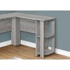 Monarch Specialties Computer Desk Home Office Corner Storage Shelves 48InchL L Shape Work Laptop Laminate Grey Contemporary Modern - 3 of 4