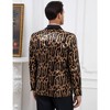 Men's Shiny Sequin Blazer Stylish Tuxedo Party Dinner Prom One Button Suit Jacket for Men - 3 of 4