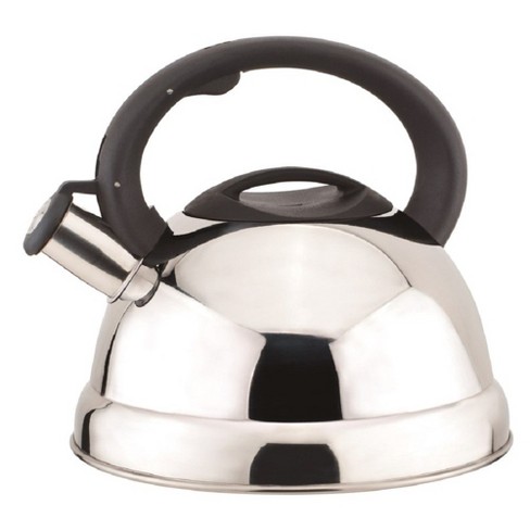 Elitra Whistling Tea Kettle - Stainless Steel Tea Pot for Stovetop with Stay Cool Handle - 3.1 Quart / 3 Liter - Rose Gold