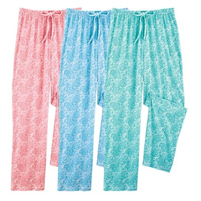 Collections Etc 3-pack Super Soft Pj Pants