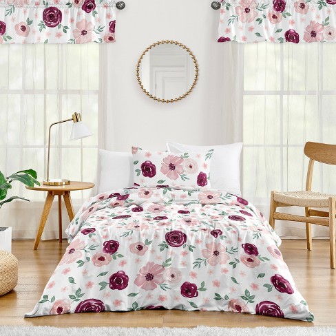 Alice 6 Piece Twin Comforter Set, Reversible, Soft Rose By The Urban Port,  1 - Foods Co.