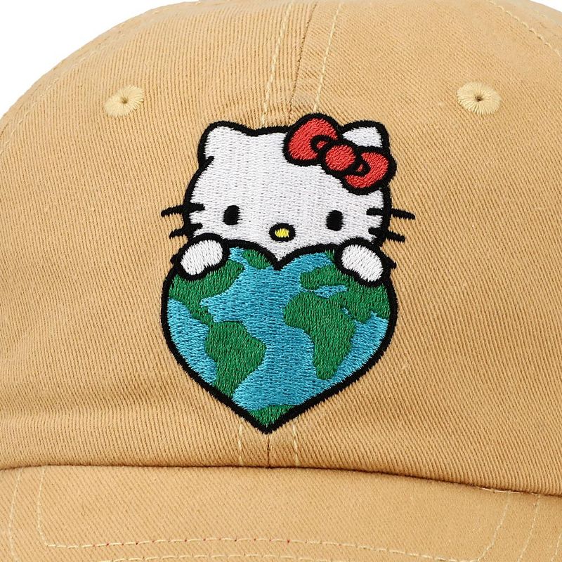 Hello Kitty Embroidered Canvas Cotton Twill Dad Hat, 5 of 8