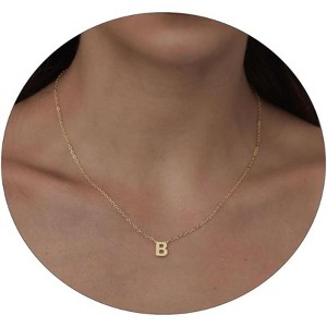 Delicate Heart Pendant Necklace, 14K Gold Plated Dainty Chain, Gift for Women - 1 of 4