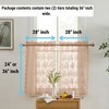 HLC.ME Jolene Floral Rod Pocket Lace Semi Sheer Voile Short Cafe Tiers - Set of 2 - 2 of 4