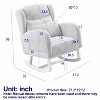 CAVINAS Polyester Fabric Glider Rocking Chair with High Backrest,Cozy Upholstered Rocking Chairs,Nursery Accent Chair for Bedroom - 3 of 4