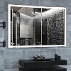 Bathroom mirror with light, 60x40 inch bathroom vanity mirror, aluminum frame 3-color dimmable wall mirror - 2 of 4