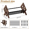 Attop Desktop Bookshelf Organizer, Wood Office Tabletop Book Storage Rack, Tilting Bookcase for Books/CDs/Magazine Display (Black) - 3 of 4