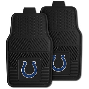 Fanmats 27 x 17 Inch Universal Fit All Weather Protection Vinyl Front Row Floor Mat 2 Piece Set for Cars, Trucks, and SUVs, Indianapolis Colts - 1 of 4
