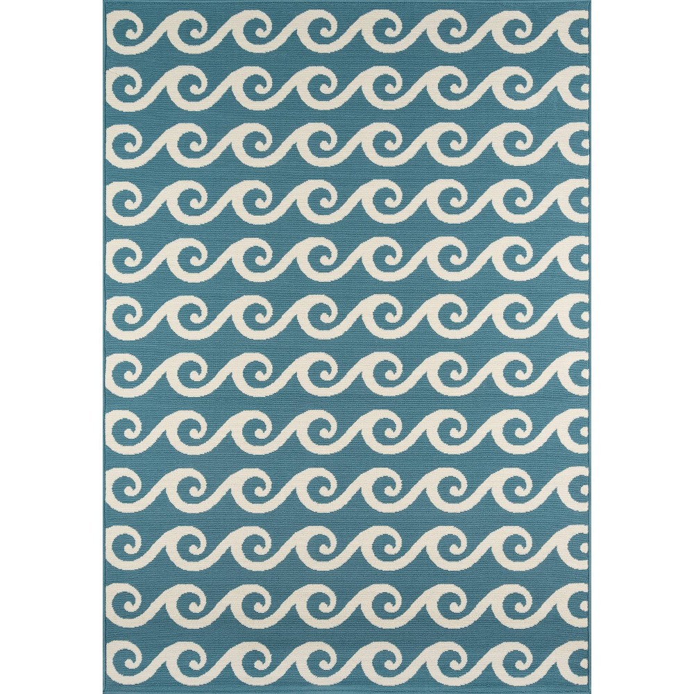 Ocean Waves Rug - Blue - (7'10inx10'10in)