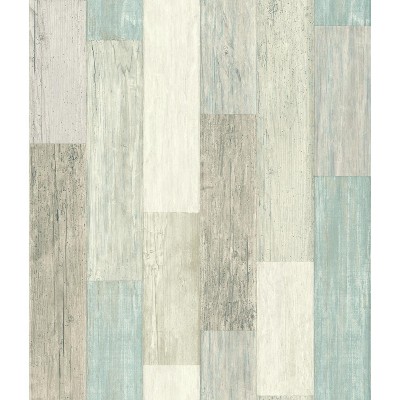 RoomMates Coastal Weathered Plank Peel & Stick Wallpaper