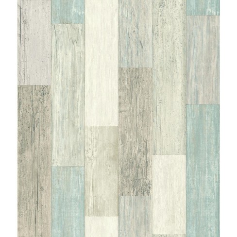 Roommates Coastal Weathered Plank Peel Stick Wallpaper Target