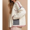 Women's Cream Quilted Embroidered Jacket - POL - 4 of 4