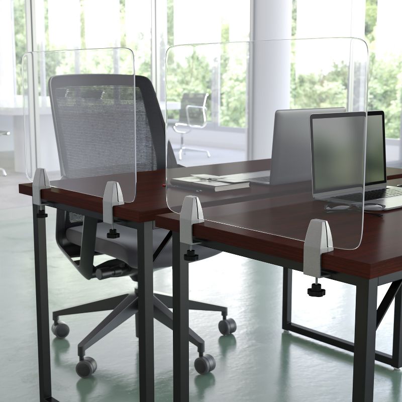 Flash Furniture Clear Acrylic Desk Partition (Hardware Included), 2 of 8