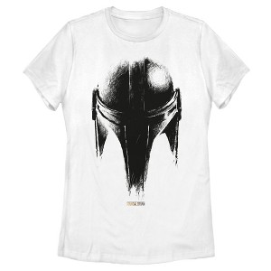 Women's Star Wars The Mandalorian Metallic Helmet T-Shirt - 1 of 4