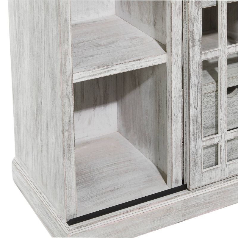 Farmhouse Metal and Wood Cabinet White - Olivia &#38; May, 4 of 10