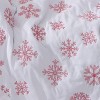 Red Snowflake Solid Quilted Throw White - Levtex Home - 3 of 3