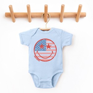 The Juniper Shop SmileyWorld Flag Smiley Face Baby Short Sleeve Bodysuit - 1 of 4