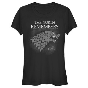 Juniors Womens Game of Thrones North Remembers Direwolf T-Shirt - 1 of 3