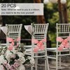 Unique Bargains Chair Sashes Self-Tie 108.27"x6.69" Gold Tone 20 Pcs - 4 of 4