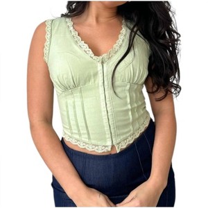 Women's Avery Lace Crop Top - Bailey Rose - 1 of 2