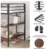 Gulches sturdy twin loft bed black with Cinnamon wood shelf for kids, space saving, Loft Bed with Ladder and Guardrails, Loft Bed Frame for Bedroom - 3 of 4