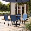Flash Furniture Brazos 5 Piece Commercial Grade Patio Dining Set with Tempered Glass Patio Table and 4 Chairs with Flex Comfort Material Seats and Backs - 2 of 4