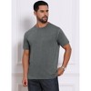 INSPIRE CHIC Men's Crew Neck Short Sleeve Solid Color Retro Style Casual T-Shirts - 4 of 4