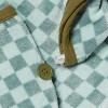Kids' Hair Towel Green Checkered - Pillowfort™: Extra Lightweight Cotton Terry, Machine Washable, 9"x23" - 3 of 3