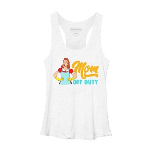 Women's Design By Humans Mom Off Duty Cartoon By savariya Racerback Tank Top - 1 of 2
