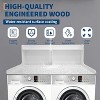 1 Mdf Tall Washing Machine Rack,3-Tier Washer Dryer Countertop with Edge Rails, for Folding Clothes, Washer and Dryer Topper with Non-Slip Pad - 4 of 4
