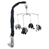 Bacati - Elephants Blue/Navy/Gray 10 pc Crib Bedding Set with Long Rail Guard Cover - 3 of 4