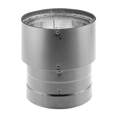 DuraVent DVL 6DVL-X8 Double Wall Interior Stove Pipe Increaser to Vent Smoke & Exhaust, 6 Inch Diameter to 8 Inch Diameter Connection, Black