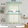 HLC.ME Jolene Floral Rod Pocket Lace Semi Sheer Voile Short Cafe Tiers - Set of 2 - 4 of 4