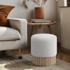 Meridian Furniture,Veranda Boucle Fabric Ottoman/Stool - 2 of 4