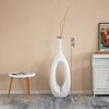 Uniquewise Frosted Fiberglass Tall Floor Vase - Decorative Vase for Modern Home Decor, Perfect for Living Room, Home Office - 3 of 4