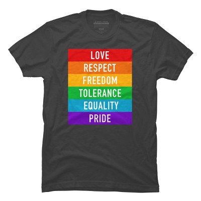 Adult Design By Humans Pride Rights Motto By PINHEAD66 T-Shirt