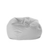 Factory Direct Partners Kids' Round Velvety Bean Bag Sterling Gray - 2 of 4
