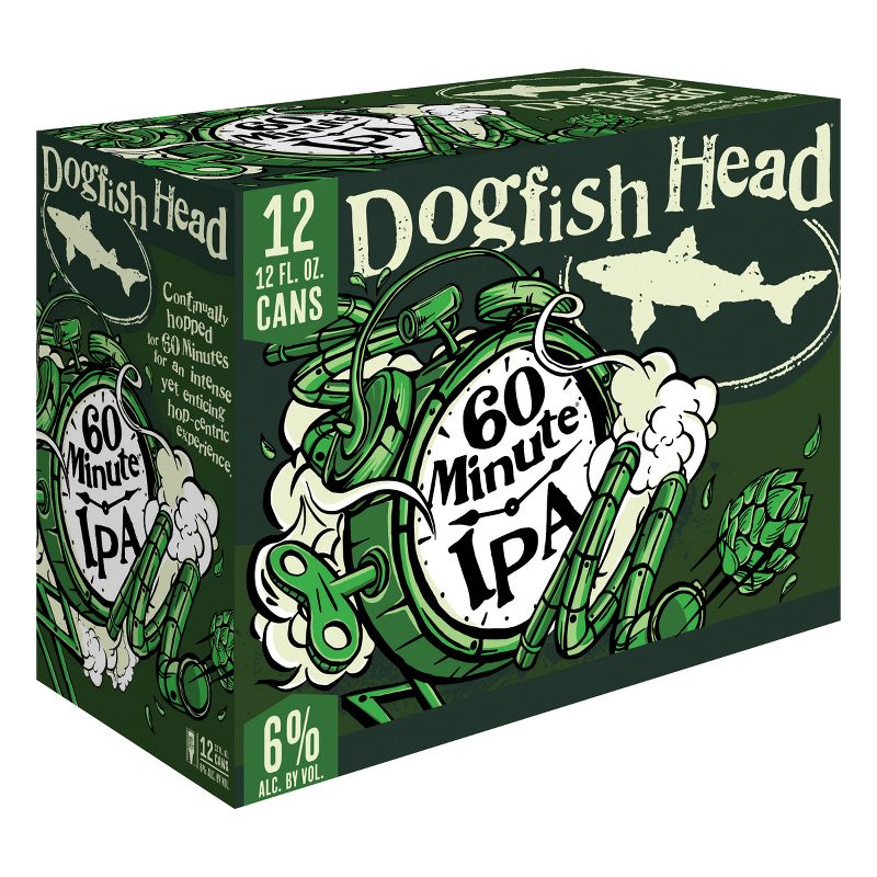 Dogfish Head 60 Minute IPA Beer - 12pk/12 fl oz Cans, 6 of 9