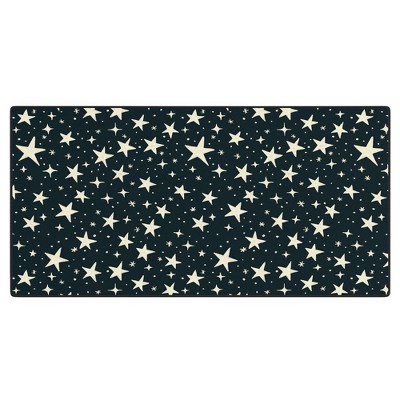 Avenie Black And White Stars Desk Mat - Deny Designs