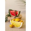 Yellow Lemon Wedge Ceramic Pot – 4" Tall Planter Set of 2 by Kalalou - 3 of 3