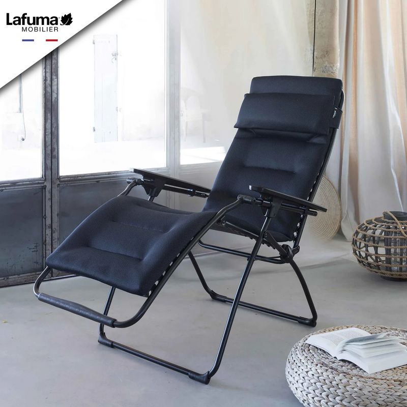 Lafuma Futura Air Comfort Zero Gravity Indoor Outdoor Recliner Chair, Acier, 4 of 7