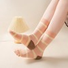 Anna-Kaci 3 Pairs Women's Mid-Calf Striped Casual Cotton Socks - 2 of 4