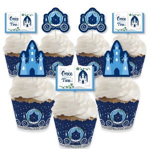 Big Dot of Happiness Fairy Tale Fantasy - Cupcake Decoration - Royal Prince and Princess Party Cupcake Wrappers and Treat Picks Kit - Set of 24 - 1 of 4