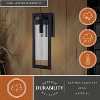VAXCEL Malmo 1 Light Dusk to Dawn Matte Black Contemporary Outdoor Wall Lantern Clear Cylinder Glass - 3 of 4